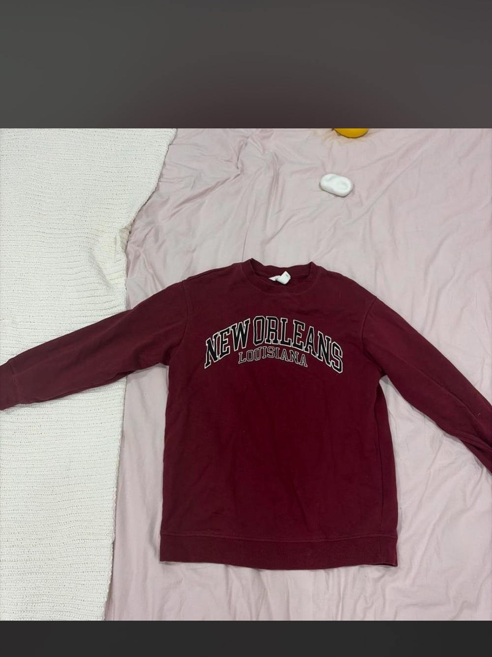H&M Maroon 'New Orleans Louisiana' Kids Crewneck Sweatshirt
